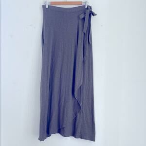 Susina cotton polyester blend elastic waist knit tulip hem wrap maxi skirt sz M